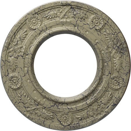 Ekena Millwork Daniela Ceiling Medallion (Canopies up to 3 7/8"), 8"OD x 3 7/8"ID x 1/2"P, Castle Stone Crackle CM08DNCSC